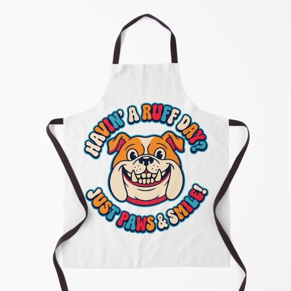 Item preview, Funny Bulldog Having A Ruff Day Just Paws And Smile Retro Groovy Dog Face designed and sold by BellabdO.