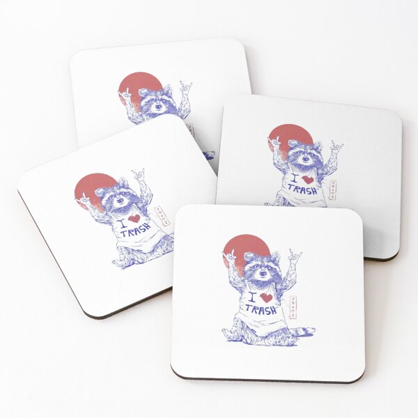 Item preview, Funny Trash Raccoon Rock Hand Sign Retro Sun designed and sold by maingocfxnzc.
