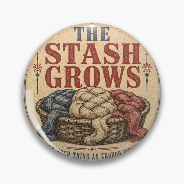 Item preview, The Stash Grows Funny Label Fiber Supply Spiders designed and sold by BoosterShop.