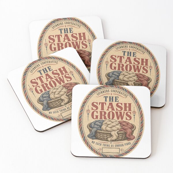 Item preview, The Stash Grows Funny Label Fiber Supply Spiders designed and sold by BoosterShop.