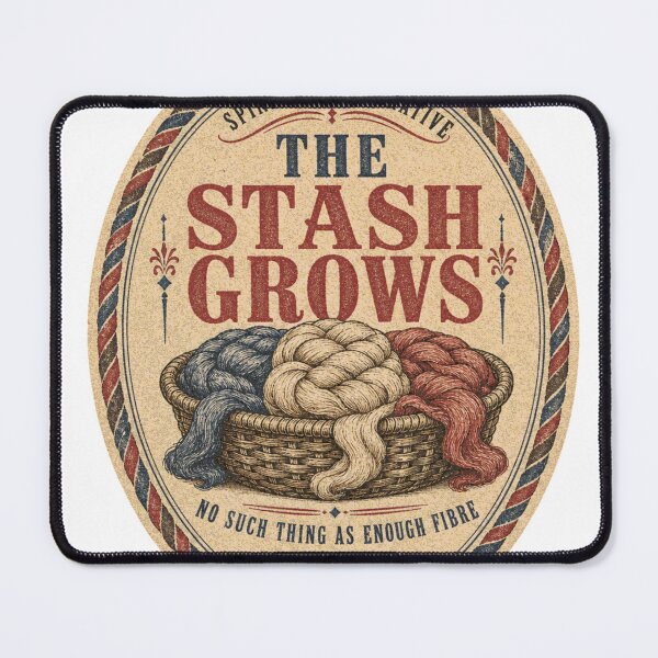 Item preview, The Stash Grows Funny Label Fiber Supply Spiders designed and sold by BoosterShop.