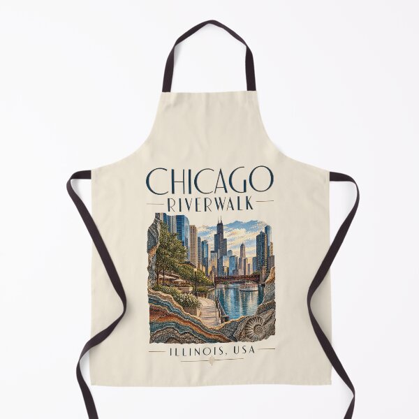 Artikelvorschau, Chicago Riverwalk, Chicago, USA [Historische Illustration] entworfen und verkauft von elektronen.