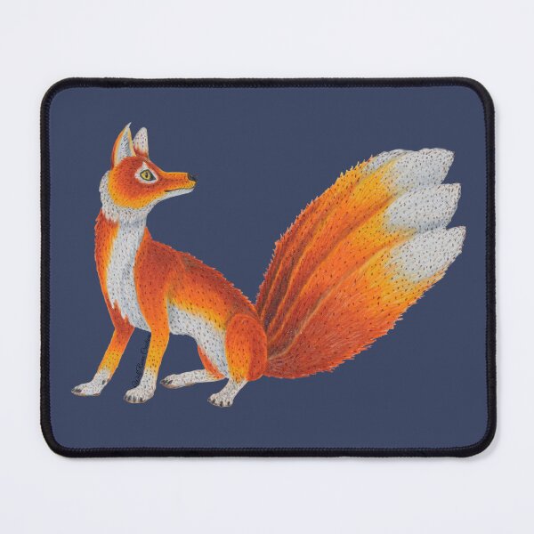 Item preview, Pumpkin spice kitsune colored pencil designed and sold by WolfRaven Creations.