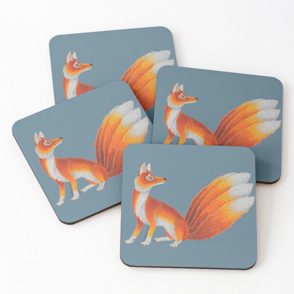 Item preview, Pumpkin spice kitsune colored pencil designed and sold by WolfRaven Creations.
