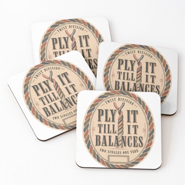 Item preview, Ply It Till It Balances Label Twist Handspun designed and sold by BoosterShop.