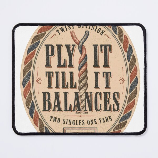 Item preview, Ply It Till It Balances Label Twist Handspun designed and sold by BoosterShop.