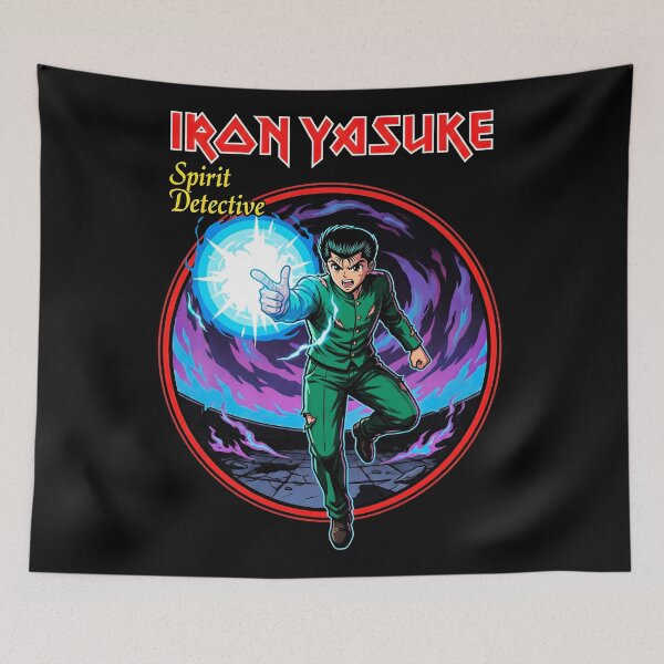 Item preview, Iron Yasuke Spirit Detective - Heavy Metal Anime Retro Parody Art designed and sold by MikeMoreArt.