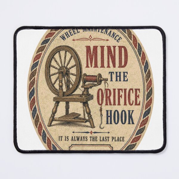 Item preview, Mind The Orifice Hook Funny Spinning Wheel Label designed and sold by BoosterShop.