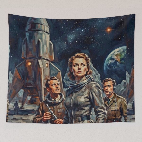 Item preview, Woman in the Moon Cosmic Voyage Fine Art Tribute designed and sold by Art's Diner.
