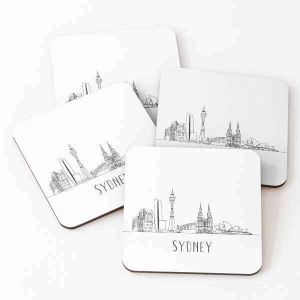 Item preview, Sydney Skyline Minimalist Line Art designed and sold by MinimalLine.