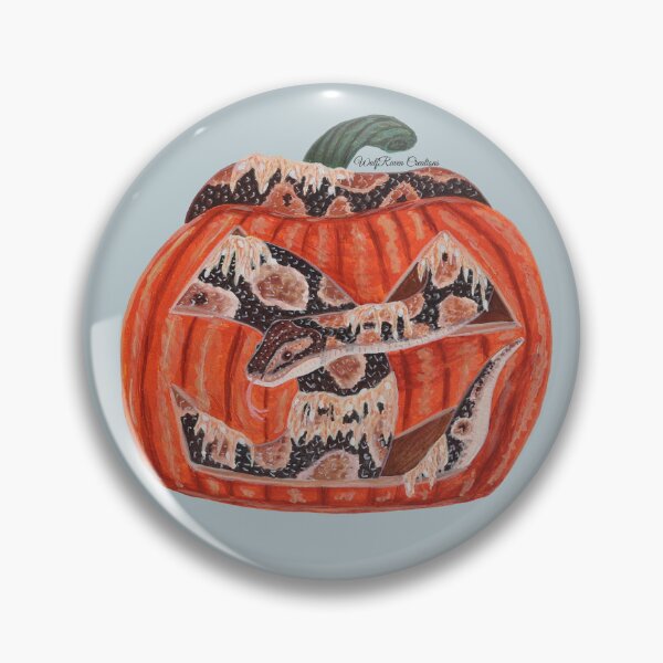 Item preview, Ball python in a carved pumpkin designed and sold by WolfRaven Creations.