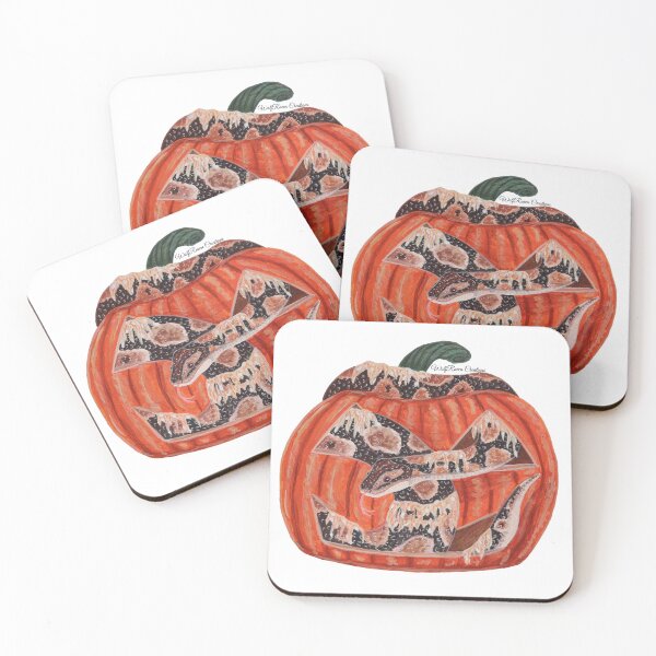 Item preview, Ball python in a carved pumpkin designed and sold by WolfRaven Creations.