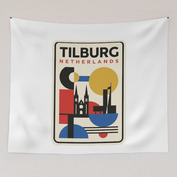 Item preview, Retro Tilburg Bauhaus Geometric Skyline designed and sold by k3rstman1.