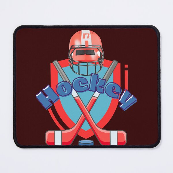 Item preview, Vintage Ice Hockey Shield – Hockey Stick, Puck and Helmet Sport Art designed and sold by Evelashop.