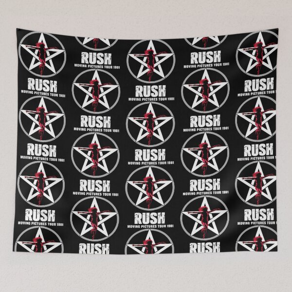 Item preview, Rush Moving Pictures Tour 1981 Vintage Rock Poster designed and sold by Biscuteny.