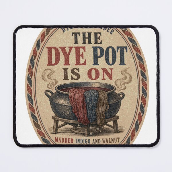 Item preview, The Dye Pot Is On Label Wool Dyeing Madder Indigo designed and sold by BoosterShop.