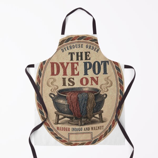 Item preview, The Dye Pot Is On Label Wool Dyeing Madder Indigo designed and sold by BoosterShop.