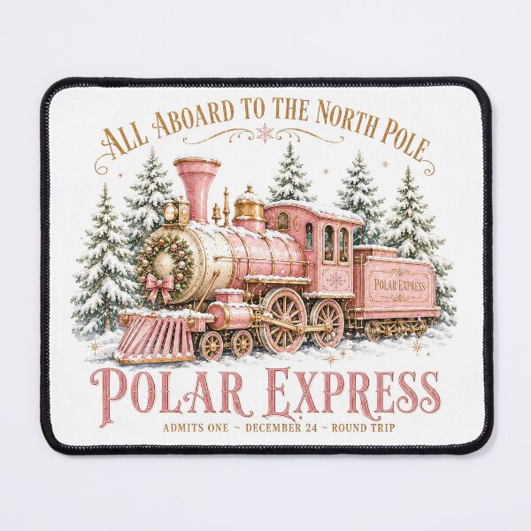 Item preview, All Aboard the Pink Polar Express Christmas designed and sold by SweetTeezPrints.