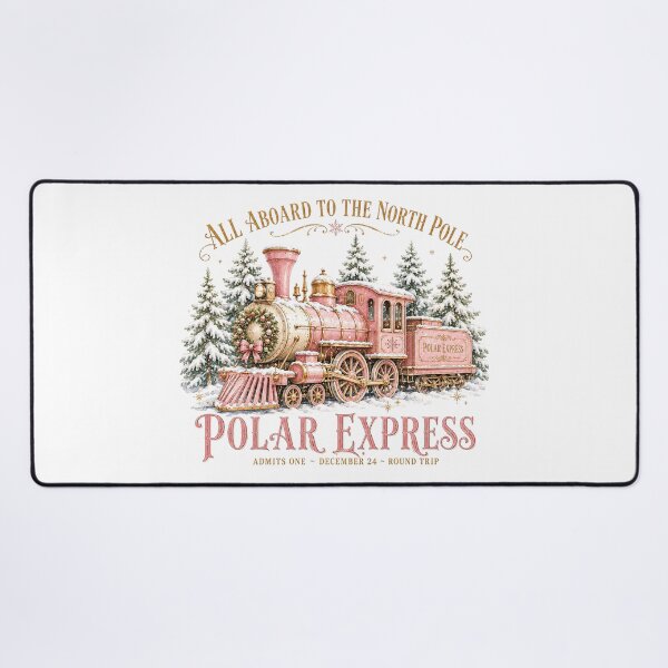 Item preview, All Aboard the Pink Polar Express Christmas designed and sold by SweetTeezPrints.