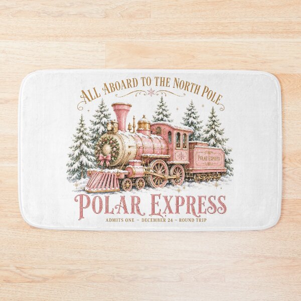 Item preview, All Aboard the Pink Polar Express Christmas designed and sold by SweetTeezPrints.