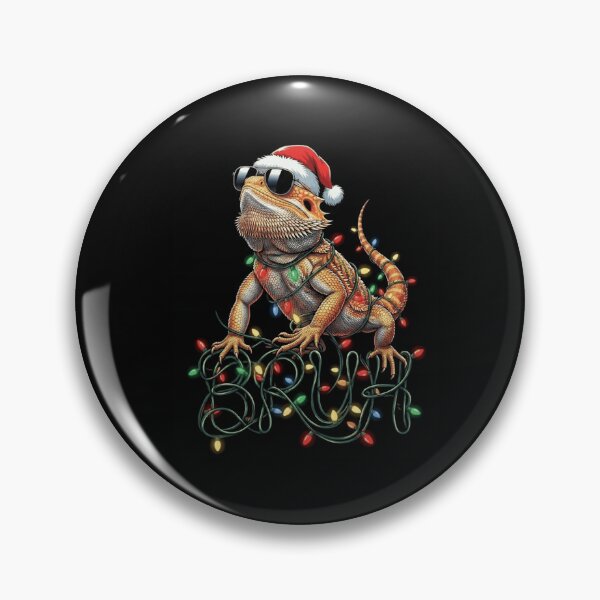 Item preview, Bruh Christmas Bearded Dragon Wearing Santa Hat And Lights designed and sold by Ostericaimusa.