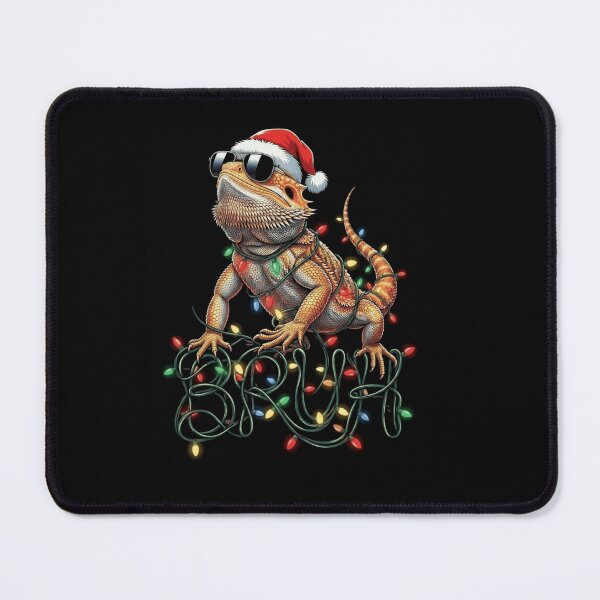 Item preview, Bruh Christmas Bearded Dragon Wearing Santa Hat And Lights designed and sold by Ostericaimusa.