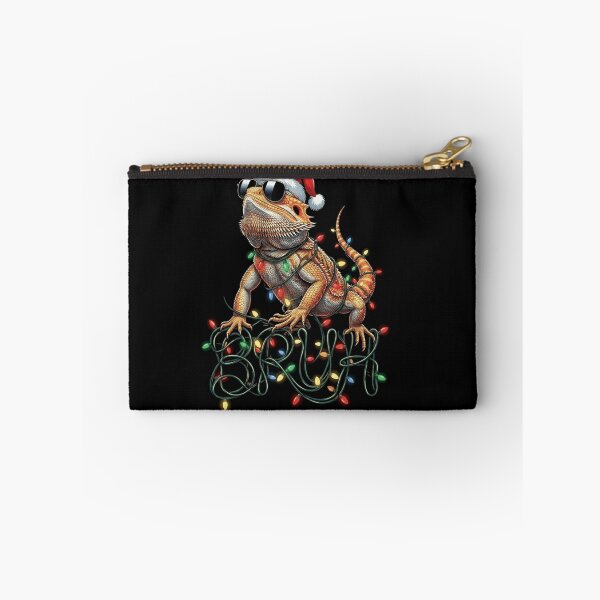 Item preview, Bruh Christmas Bearded Dragon Wearing Santa Hat And Lights designed and sold by Ostericaimusa.