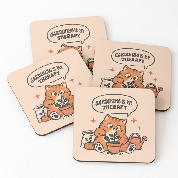 Item preview, Funny Cat Gardening Is My Therapy Retro Gardener Vintage Garden Lover designed and sold by Chonkz.