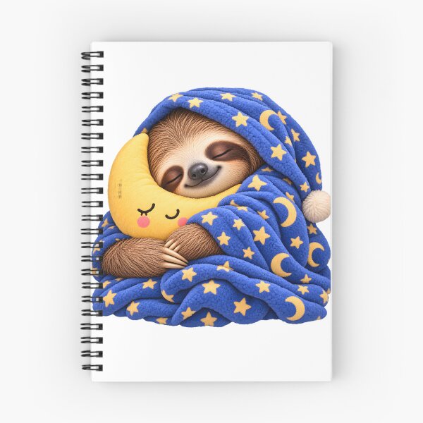Item preview, Cozy Sleeping Sloth with Moon Pillow designed and sold by TinyWeird.