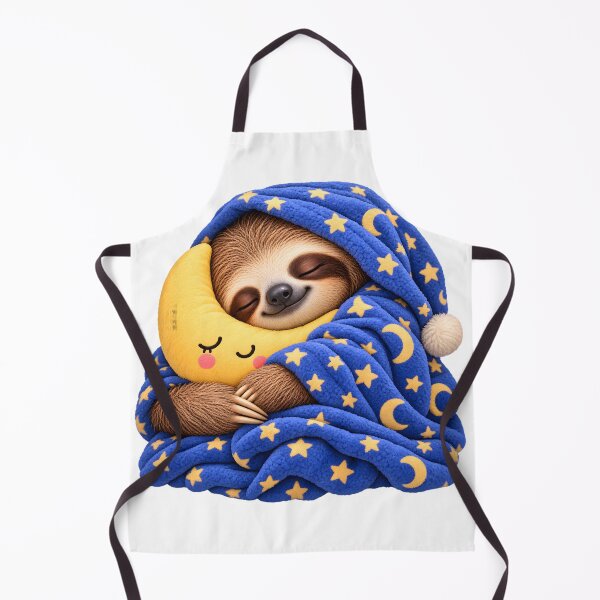Item preview, Cozy Sleeping Sloth with Moon Pillow designed and sold by TinyWeird.