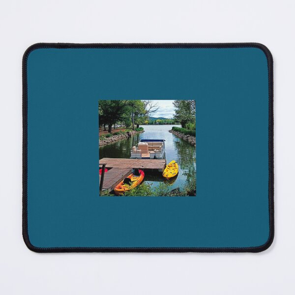 Item preview, Kayak and Boat on Gorgeous Lake designed and sold by DaezieDepictions.