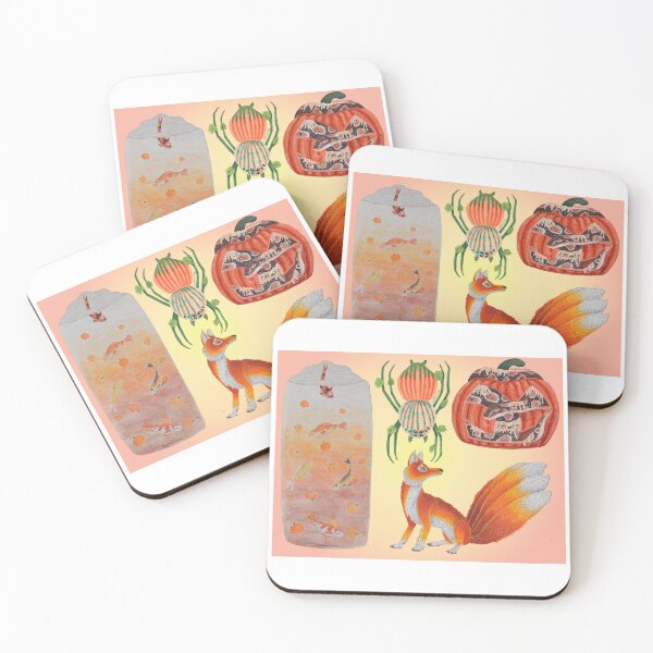 Item preview, Pumpkin animal collage mix media designed and sold by WolfRaven Creations.