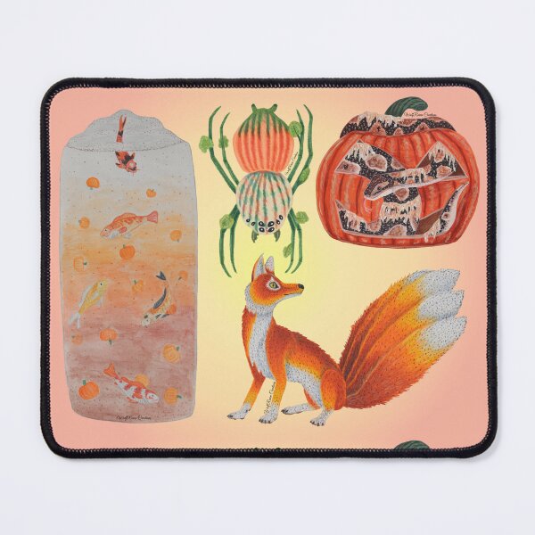 Item preview, Pumpkin animal collage mix media designed and sold by WolfRaven Creations.