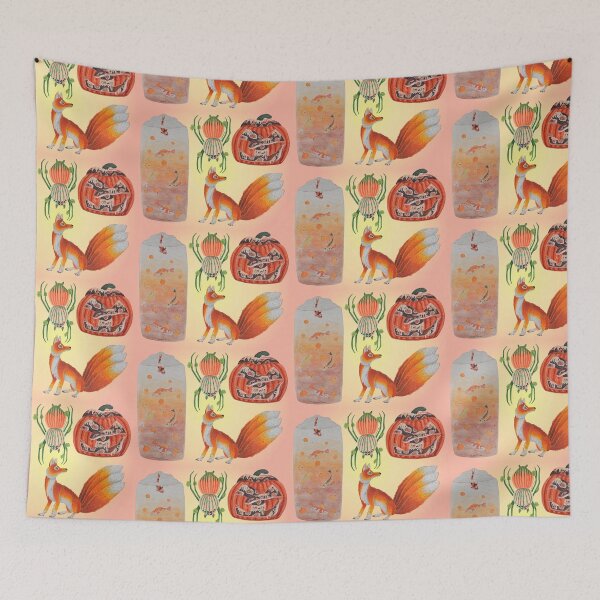 Item preview, Pumpkin animal collage mix media designed and sold by WolfRaven Creations.