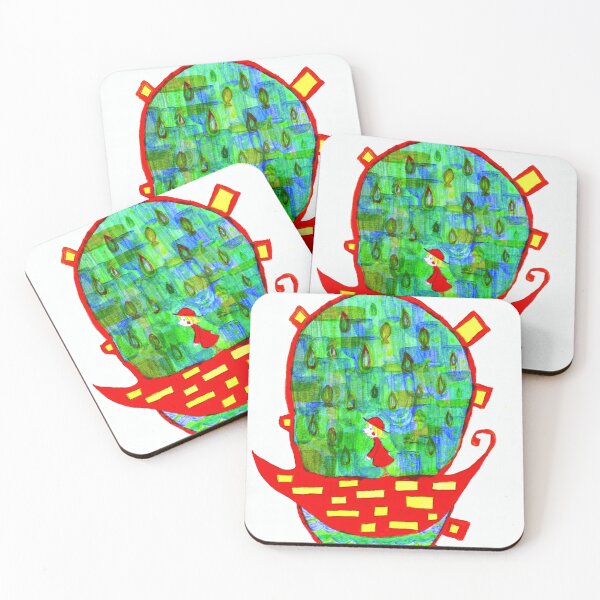 Item preview, Little Girl Walking with Red Flag designed and sold by pon-pon-55.