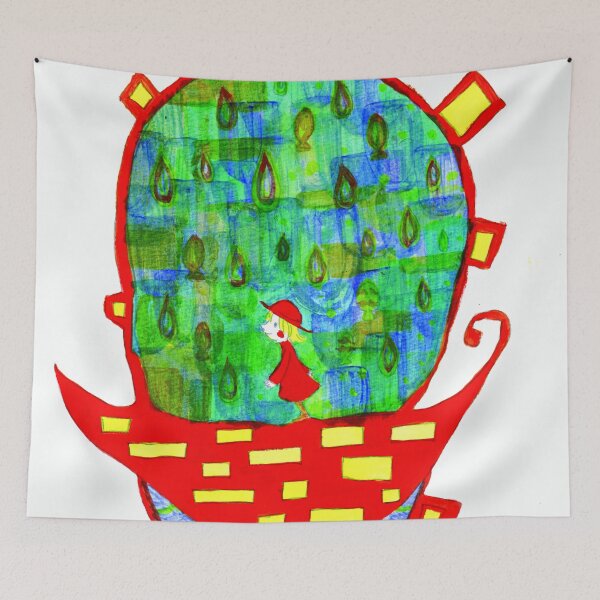 Item preview, Little Girl Walking with Red Flag designed and sold by pon-pon-55.