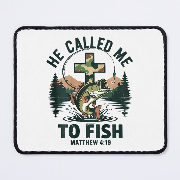 Item preview, He Called Me to Fish Christian Bass Fishing designed and sold by Glow-Paw-Studio.