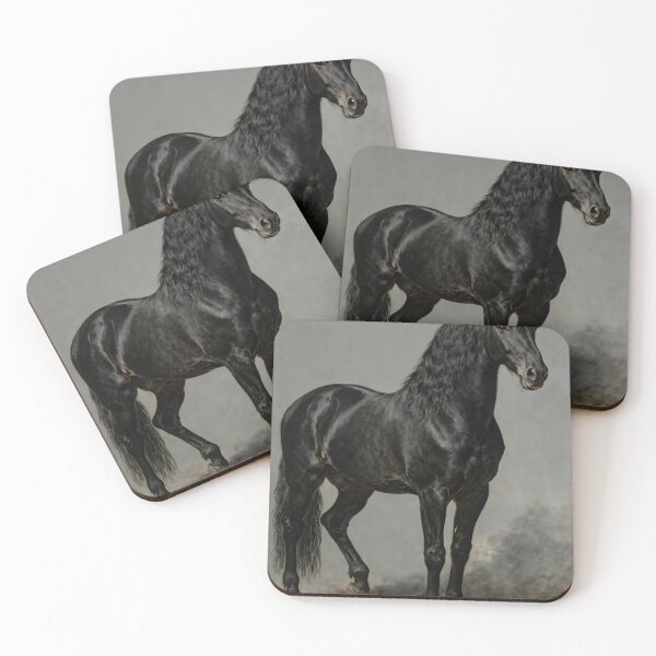 Item preview, Elegant Black Horse Portrait Classical designed and sold by KAMOCHI Art.