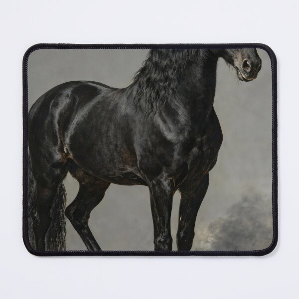 Item preview, Elegant Black Horse Portrait Classical designed and sold by KAMOCHI Art.