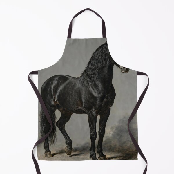 Item preview, Elegant Black Horse Portrait Classical designed and sold by KAMOCHI Art.