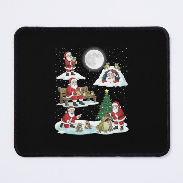 Item preview, Santa Claus and Frogs Whimsical Christmas Winter Scenes designed and sold by MiALopezArt.