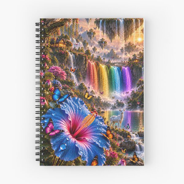 Item preview, Rainbow Waterfall Floating Cottage Owl designed and sold by nardreelxz.
