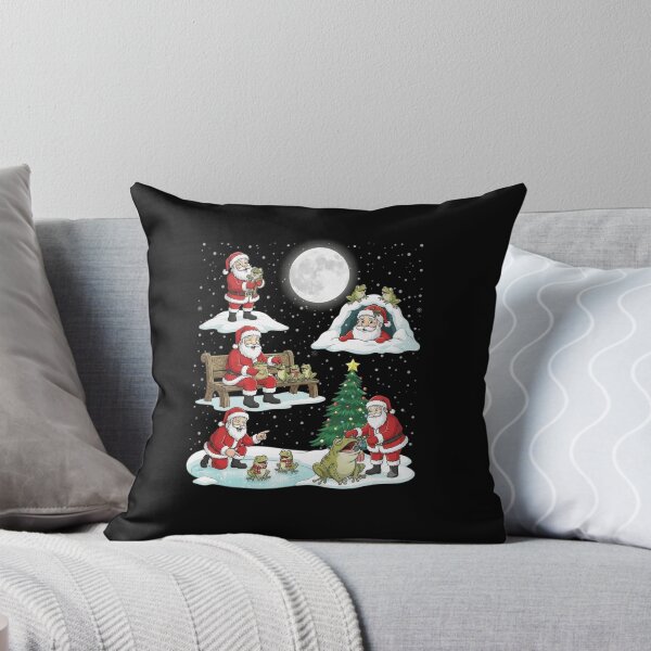 Item preview, Santa Claus and Frogs Whimsical Christmas Winter Scenes designed and sold by MiALopezArt.