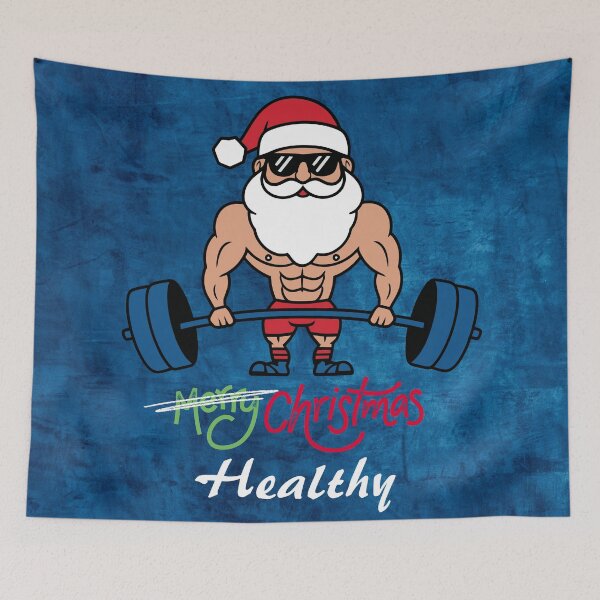 Item preview, Funny Santa Claus Merry and healthy Christmas Holiday Art designed and sold by stormk10.
