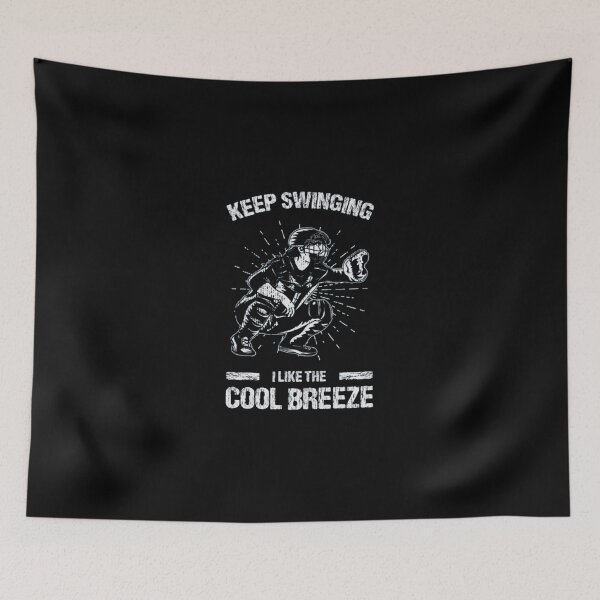 Item preview, Vintage Baseball Catcher Quote Keep Swinging Art designed and sold by AntoineLaram.