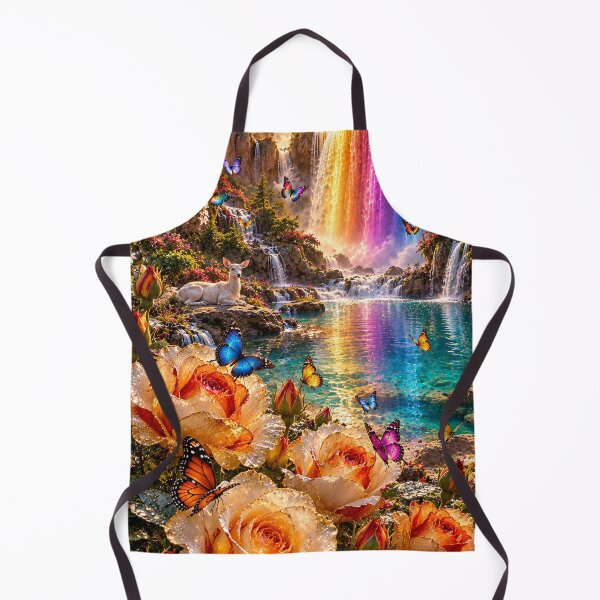 Item preview, Mountain Sunrise Rainbow Waterfall designed and sold by nardreelxz.
