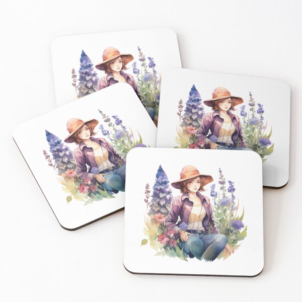 Item preview, Lupine Flower Girl | Elegant Botanical Floral Art designed and sold by Mandayartstudio.