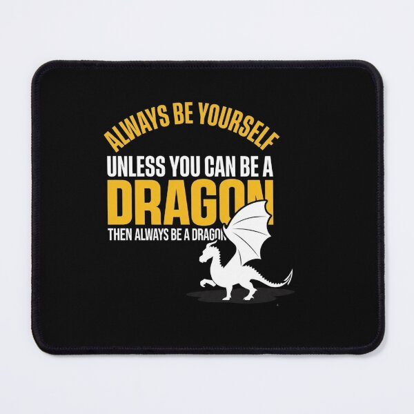 Item preview, Always Be Yourself Unless You Can Be A Dragon Minimalist White Silhouette designed and sold by Ostericaimusa.