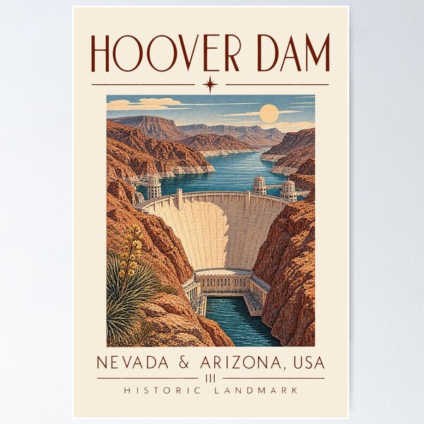 Item preview, Hoover Dam, Nevada, USA [Illustration] designed and sold by elektronen.