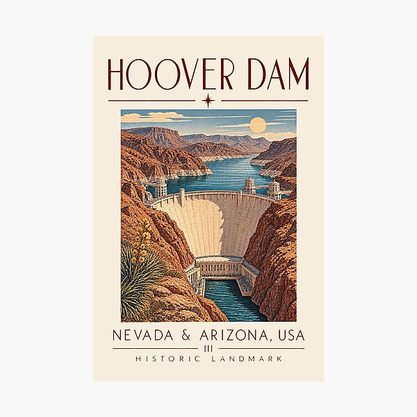 Item preview, Hoover Dam, Nevada, USA [Illustration] designed and sold by elektronen.